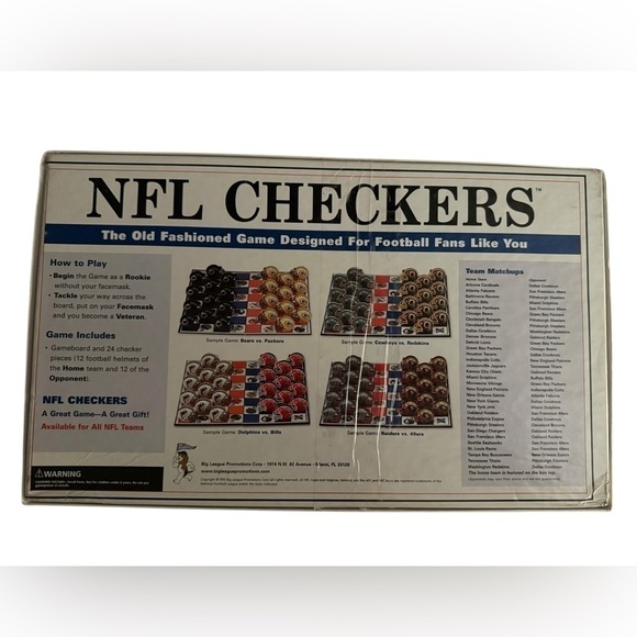 Licensed Nfl Checker Set Cleveland Browns Pittsburgh Steelers Vintage 1993 - Picture 6 of 8